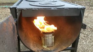 Окопная свеча в буржуйке.