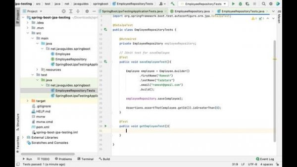 CRUD JUnit Tests for Spring Data JPA  | Testing Repository Layer | Spring Boot | @DataJpaTest