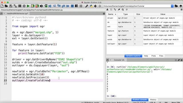 Read and write vector files with GDAL/OGR in Python смотреть онлайн