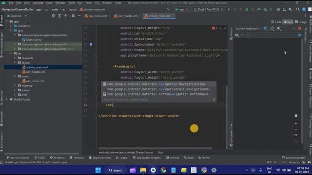 Navigation Drawer Menu in Android Studio using Kotlin смотреть онлайн