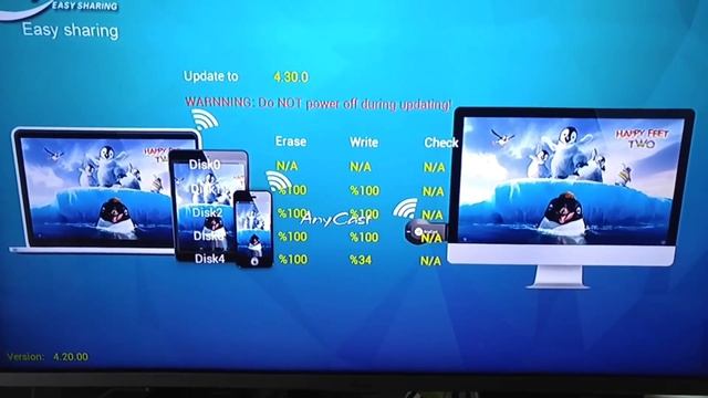 Anycast DLNA Airplay Wi-Fi Miracast Receiver OTA Update