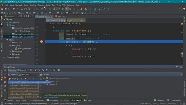 Curso de Android and Kotlin desde cero Estructura de selección when смотреть онлайн