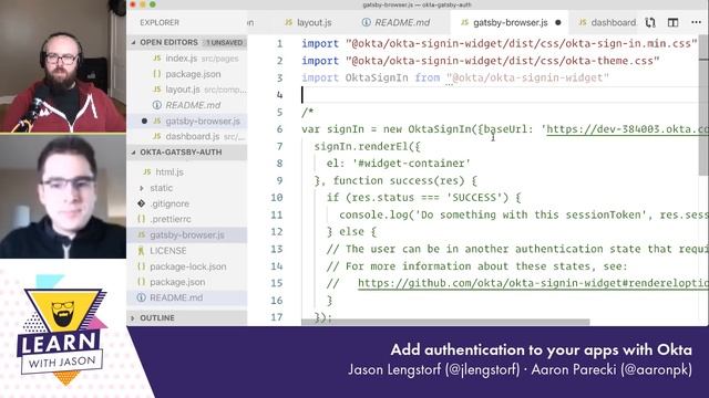 Add authentication to your apps with Okta — Learn With Jason смотреть онлайн