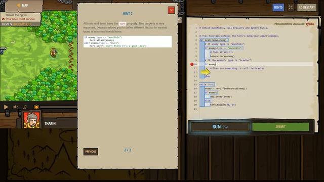 CODE COMBAT PYTHON level TAUNTING Boolean Equality If Statements Accessing Properties Strings Varia смотреть онлайн