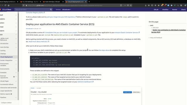 13.0 - Auto Deploy to ECS (via Auto DevOps) смотреть онлайн