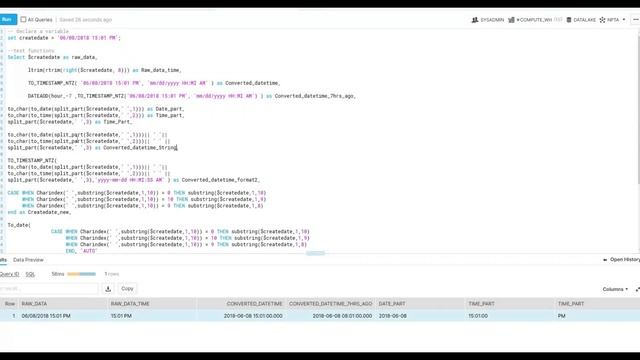 How to convert String to Datetime in Snowflake смотреть онлайн