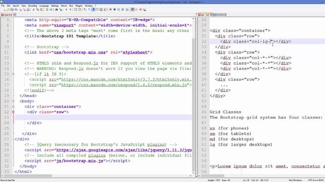 Bootstrap Tutorial For Beginners 3 - Row and Column in Grid System смотреть онлайн