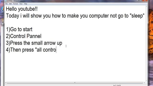 How to make your computer not to go to Sleep (Win7) смотреть онлайн