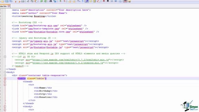 Bootstrap Tutorial For Beginners - [Part 18] - How to Create and Modify Responsive Data Tables смотреть онлайн