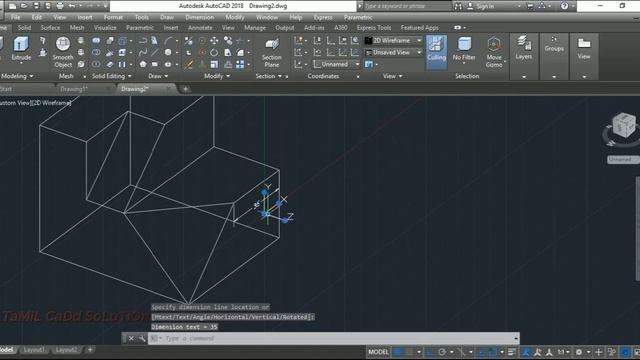 AutoCad 3D Dimensions Tutorial - Tamil смотреть онлайн