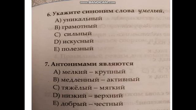 Rus dili. Testlər.9-cu sinif. Variant 15