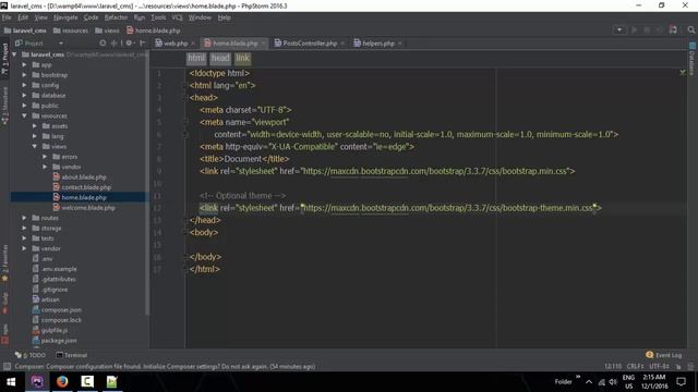 019 Integrating BootStrap CDN смотреть онлайн