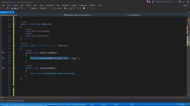 C# Dependency Injection with Real Time Example смотреть онлайн