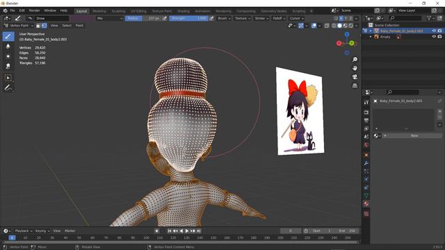 Как разукрасить свою модельку в Vertex Paint . Blender. смотреть онлайн