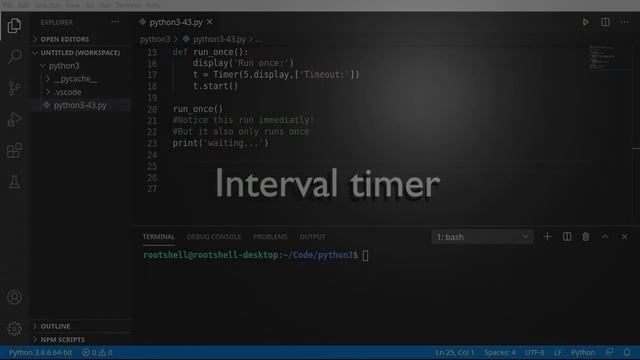 Python 3 - Episode 43 - Timers, intro to threads смотреть онлайн