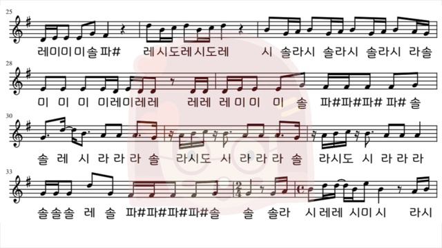 Maroon5 - Memories 악보 계이름 리코더 플룻 바이올린 클라리넷 색소폰 오카리나 멜로디언 오보에 하모니카 악보