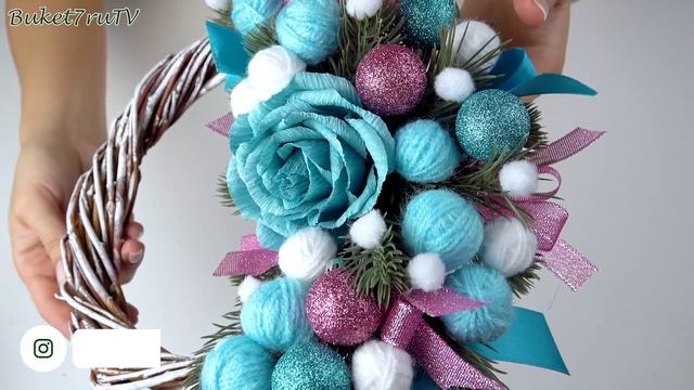 4 идеи НОВОГОДНИЙ (РОЖДЕСТВЕНСКИЙ) ВЕНОК НА ДВЕРЬ своими руками ☆ Поделки Новый Год 2020 ☆ DIY смотреть онлайн