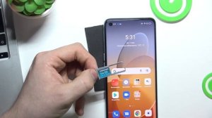 Как вставить SIM карту и SD карту на Oppo A96 / Вставляем сим карту и карту памяти на Oppo A96