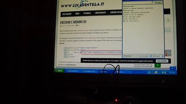 webled with ENC28J60 and Arduino смотреть онлайн