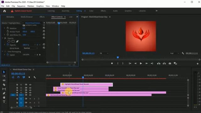 Blood Donor Day Post Animation (No Plugins). | Photoshop + Premiere pro.| смотреть онлайн