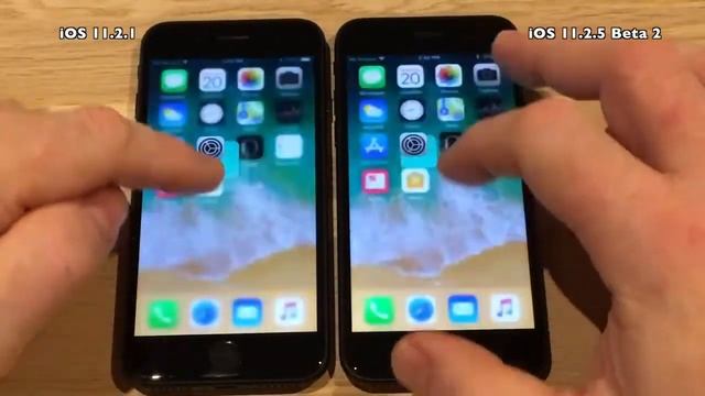 ios 11.2.1 V.S 11.2.5 Beta 2 iphone 7 + Geekbench score смотреть онлайн