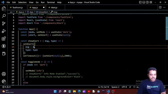 React JS Tutorial for Beginners | Adding Alert Messages in React JS | Gaurav Garg смотреть онлайн