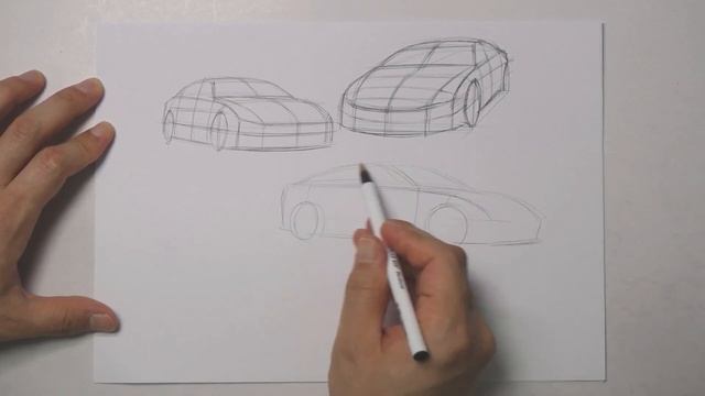 car design sketch - sedan proportion 자동차 디자인 스케치 смотреть онлайн