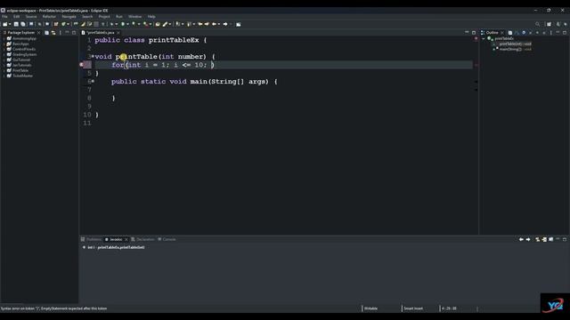 Print Table in Java for Absolute beginners | Use for loop in Java | Objects in Java смотреть онлайн
