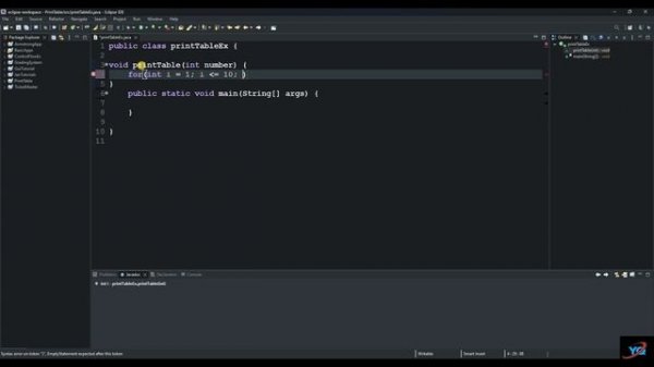 Print Table in Java for Absolute beginners | Use for loop in Java | Objects in Java