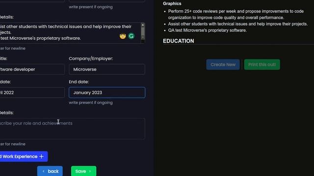 Resume builder app built with React and Chakra UI смотреть онлайн