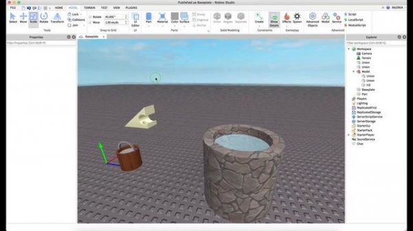 Roblox Studio Introductory Series Tutorials - Solid Modeling part 2
