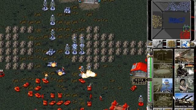 Command & Conquer Red Alert - Tesla Coil Rush 1vs2