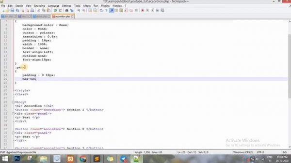 Create Simple Accordion using HTML, Javascript and CSS