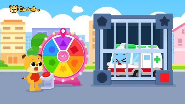 Let's Slide Together! | Learn for Color with Slide | Dinosaurs for kids | Police Car | #Cheetahboo смотреть онлайн