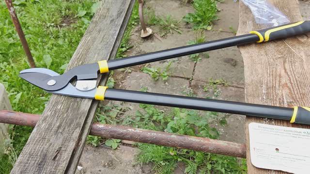 Ножницы кустарниковые (секатор-кусторез, ножницы-веткорез) Добрыня-Б. Подробный обзор. 10092023.