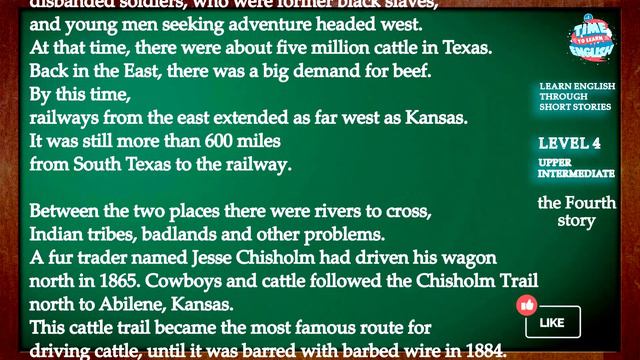 Learn English through short story level 4 upper intermediate - the story of Cowboys смотреть онлайн