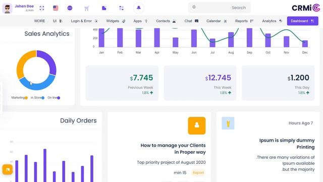 CRMi Admin - CRM Dashboard And Bootstrap 5 Admin Template смотреть онлайн
