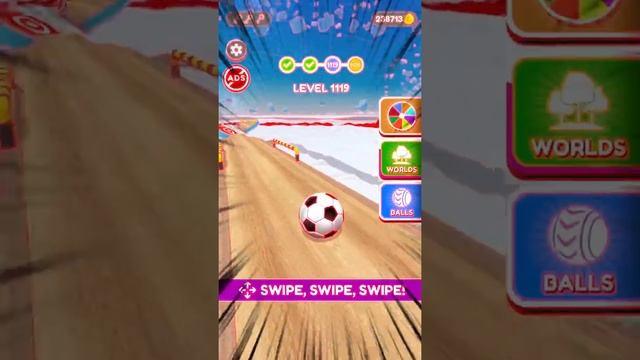 Same levels and same ball (football)- sky rolling balls 3D VS going balls -best ball games challeng смотреть онлайн