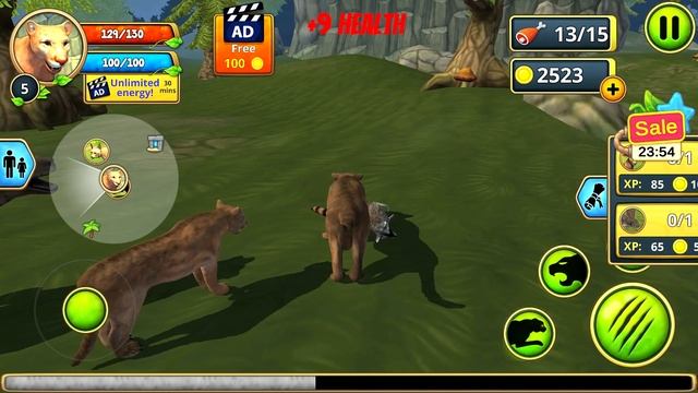 Mountain Lion Family Sim: Animal Simulator Android Gameplay #1 смотреть онлайн