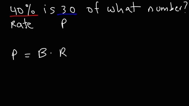 Percentage, Base, And Rate Problems