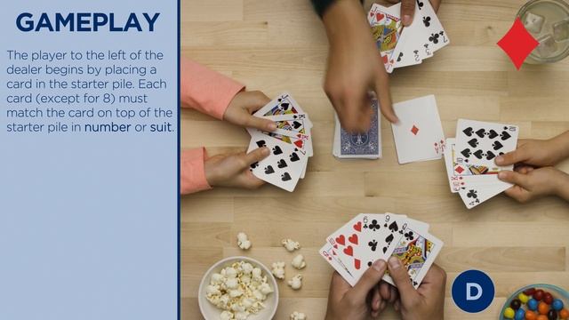 How to play Crazy 8s (Crazy Eights) - Bicycle Playing Cards - Card Game смотреть онлайн