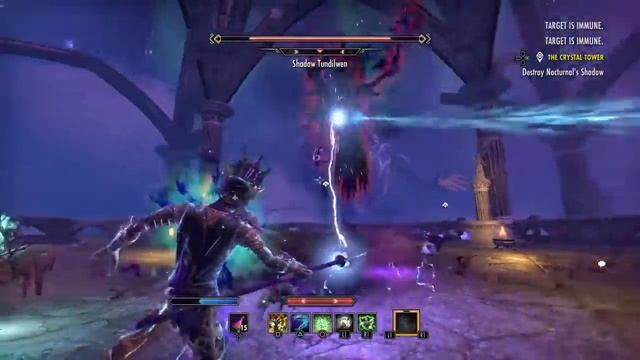 ESO: nocturnal fight at the tower смотреть онлайн