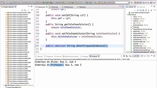 Curso de Java 41: Orientação a Objetos: Herança: classes abstratas смотреть онлайн