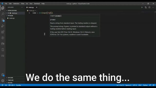 How to get user input in Python | Python смотреть онлайн