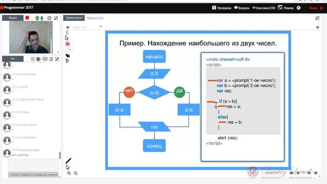 Основы программирования - ДЗ по алгоритмам, ветвления в javascript. Урок №5. смотреть онлайн