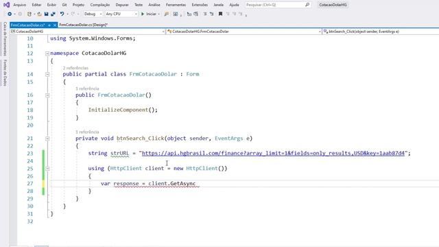 C# e Windows Forms: Como obter a Cotação do Dolar via API HG Finance da HG Brasil смотреть онлайн