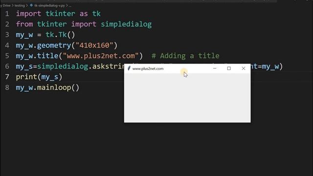 Tkinter simpledialog to collect user input in integer float or string and displaying in Label смотреть онлайн