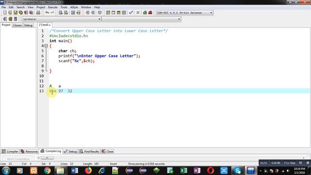 Convert Upper Case Letter into Lower Case Letter in C programming | By Sanjay Gupta смотреть онлайн