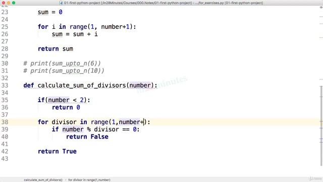 (Learn Programming With Python) 64-Step 04-For loop exercise 3-sum of divisors смотреть онлайн
