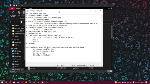 Tutorial Cara Aktivasi PHP Di Laptop/PC Windows 10 #laravel #laravel8 #laravel_tutorial смотреть онлайн